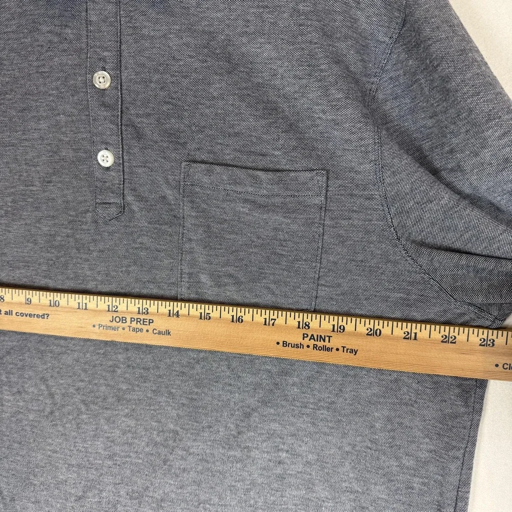 Banana Republic Polo Shirt Mens XL Gray Performance Knit Short Sleeve Stretch
